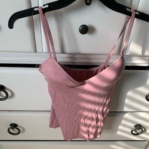 Size large pink built in bra top!